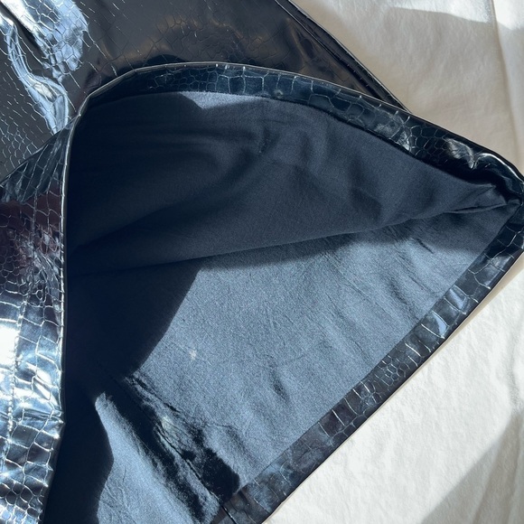 Glamorous Faux Reptile Skin Mini Skirt XS Black - Picture 13 of 16